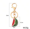 Watermelon Slice Bling Keychain