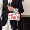 Pink Cow Print Purse