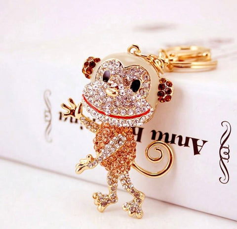Monkey Bling Keychain