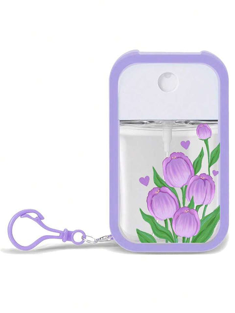 Purple Tulip Portable Spray Bottle Keychain (Empty Bottle)