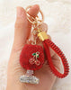 Red Cherry Wine Bling Keychain