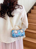Blue Sequin Crossbody Bag
