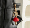Red Mushroom Charm Keychain