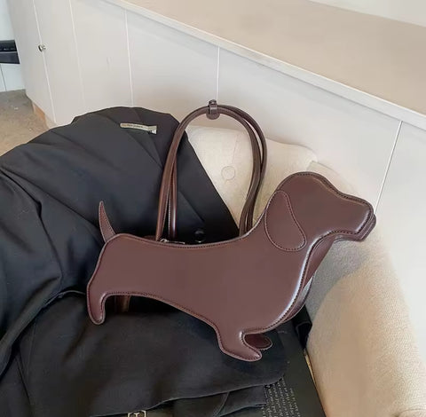 Brown Dachshund Dog Novelty Purse