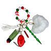 Snowman Beaded Self Defense Keychain