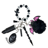Midnight Bats Beaded Self Defense Keychain