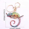 Colorful Chameleon Bling Keychain