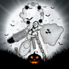 Spooky Ghost Beaded Self Defense Keychain