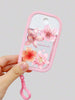 Pink Floral Flowers Portable Spray Bottle Keychain (Empty Bottle)