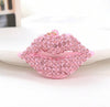 Pink Lips Bling Keychain