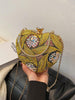 Yellow Sequin Heart Crossbody Bag