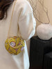 Yellow Sequin Heart Crossbody Bag