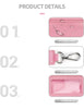 Pink Card Holder Pouch Wristlet