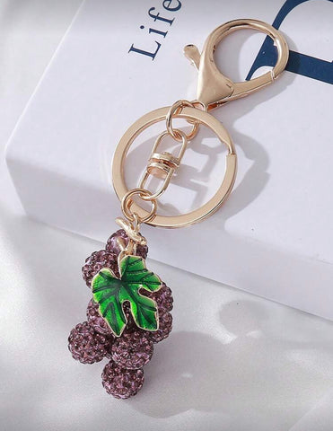 Grape Bling Keychain