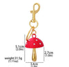 Red Mushroom Charm Keychain