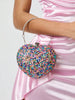 Colorful Stones Heart Purse