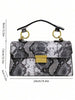Snake Print Gold Hardware Purse