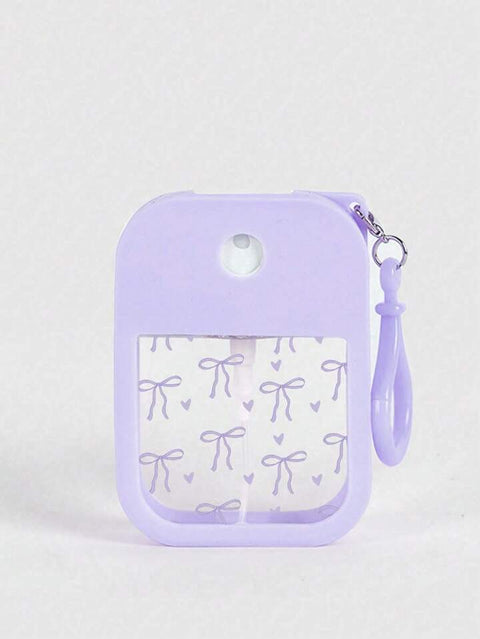 Purple Bow Portable Spray Bottle Keychain (Empty Bottle)