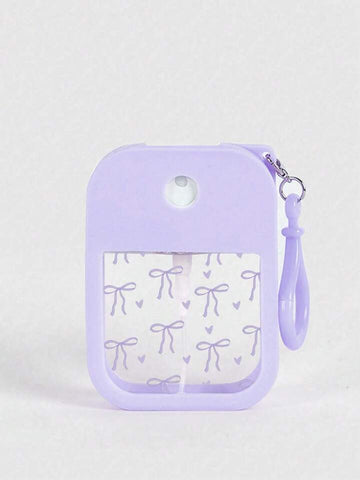 Purple Bow Portable Spray Bottle Keychain (Empty Bottle)
