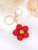 Red Bling Flower Keychain