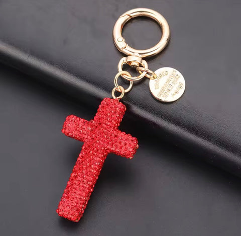 Cross Bling Keychain
