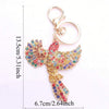 Vibrant Colorful Bird Bling Keychain