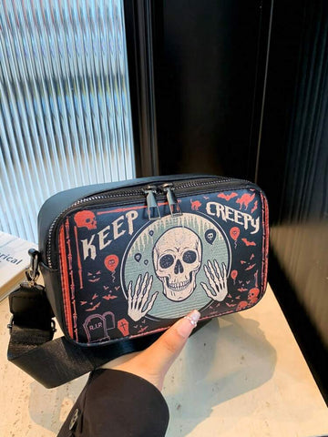 Keep it Creepy Skull Crossbody Bag