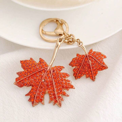 Maple Leaves Bling Keychain