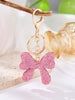 Pink Bling Bow Keychain