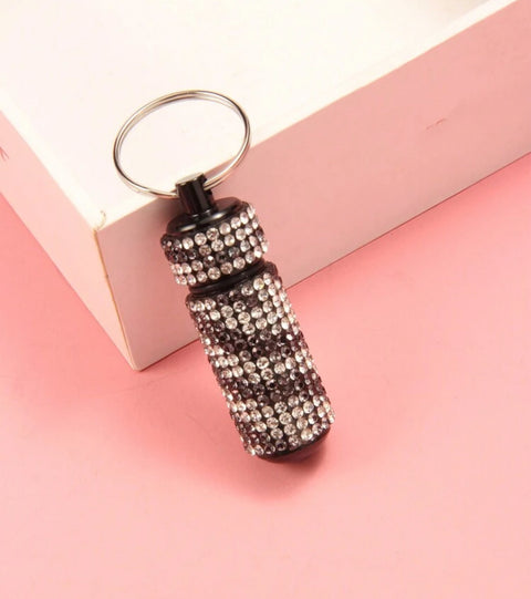 Black & White Bling Pill Holder