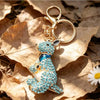 Blue Kangaroo Bling Keychain