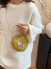 Yellow Sequin Heart Crossbody Bag