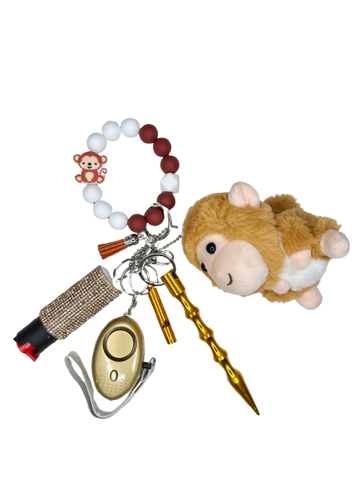 Monkey Beaded Self Defense Keychain