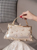 Gold Pearl Clutch Evening Purse