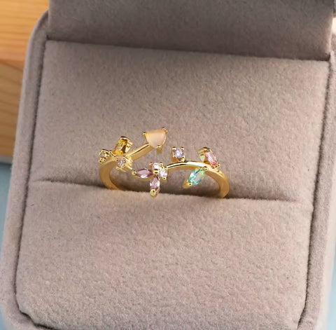 Sweet Floral Petals Ring