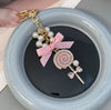 Lollipop Bow Pearl Keychain