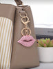 Pink Lips Bling Keychain