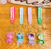Floating Bear Liquid Keychain