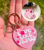 Love Like Jesus Pink Heart Keychain