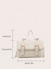 White Fur Buckle Crossbody Bag