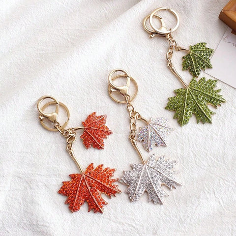 Maple Leaves Bling Keychain