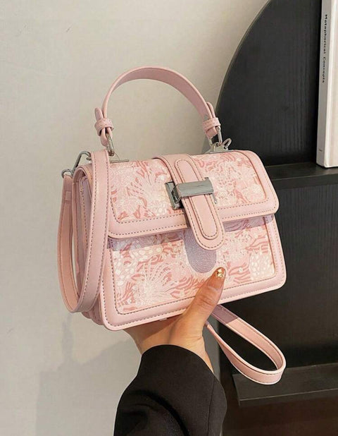 Pink Flower Handbag