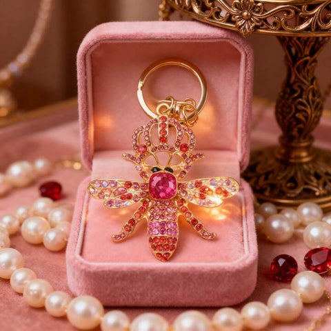 Queen Bee Bling Keychain