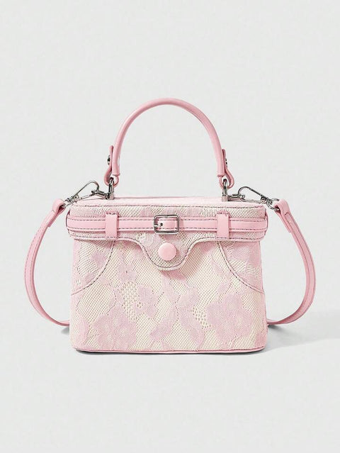 Pink Lace Box Handbag