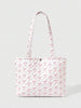 Pink Bow Quilted Tote Bag