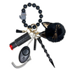 Black Cat Beaded Self Defense Keychain