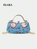 Blue Sequin Crossbody Bag