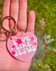 Love Like Jesus Pink Heart Keychain