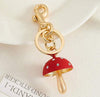 Red Mushroom Charm Keychain