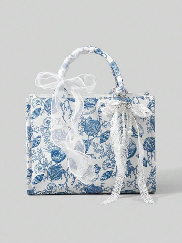 Blue Seashells Tote Bag